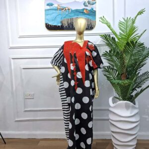 Ankara Muse Embroidery Stoned Gown