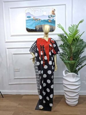 Ankara Muse Embroidery Stoned Gown