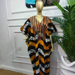 Beaded Zuri Ankara Gown