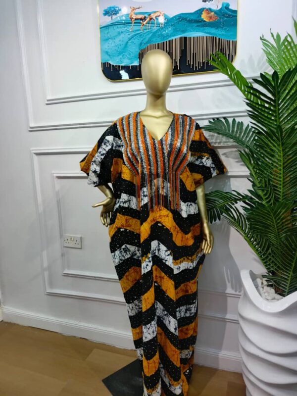 Beaded Zuri Ankara Gown