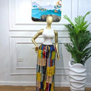 Cee Aso-Oke Patches Pant