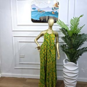 Lia Backless Adire Gown