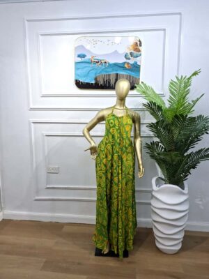 Lia Backless Adire Gown