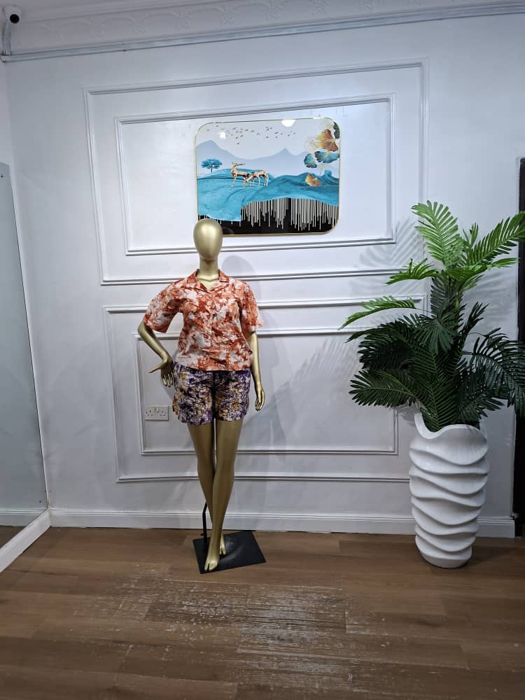 Batik Adire 2 Piece Short