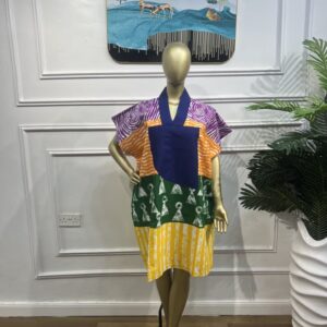 Ankara Patches Gown Short