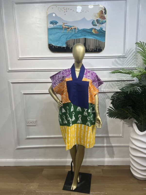 Ankara Patches Gown Short