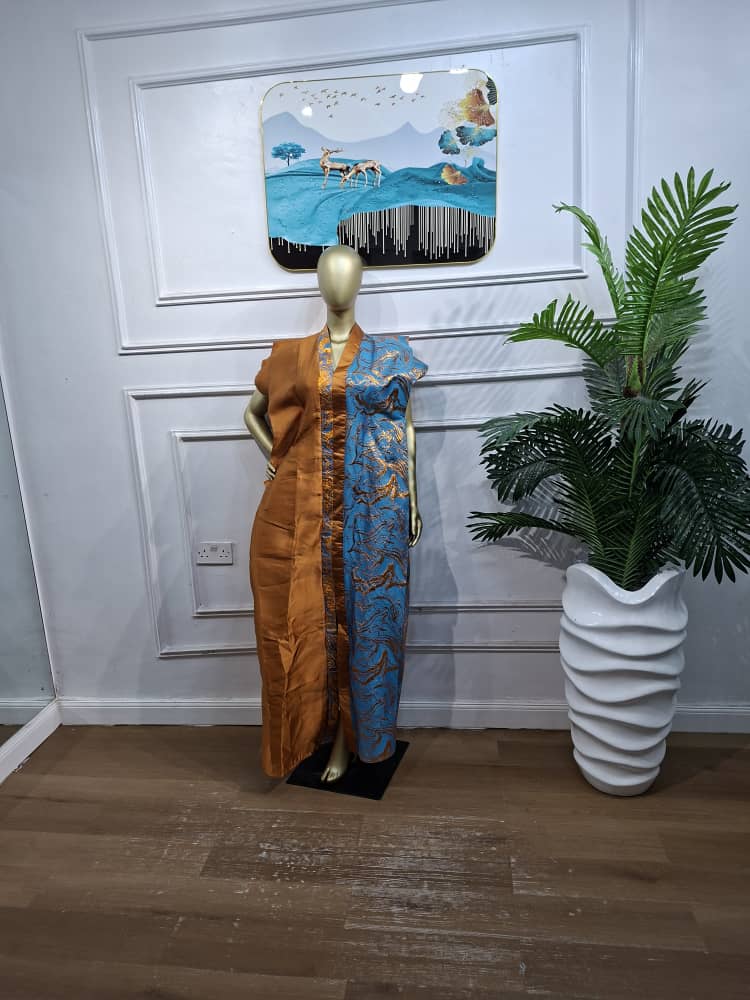 Brocade & Mikado Gown