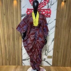 BEADED ADIRE DRESS